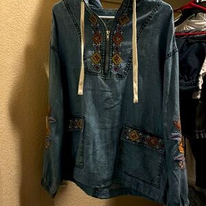 KYLA Seo Embroidered Hooded Jacket